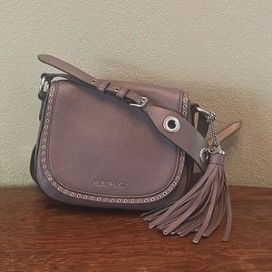 Michael Michael Kors Brooklyn Medium Leather Saddle Crossbody Bag